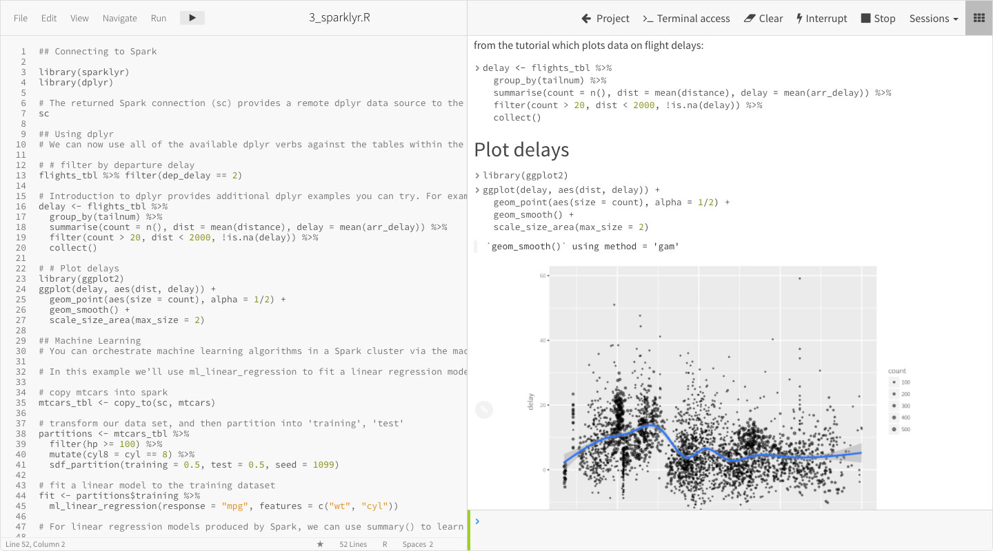 Self-service data science screenshot